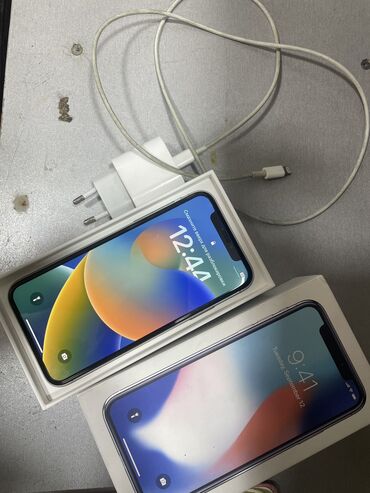 iphone x dubai qiymeti: IPhone X, 64 ГБ, Белый, Гарантия, Беспроводная зарядка, Face ID