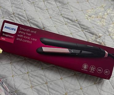 philips utu fenleri: PHILIPS Straightener 3000 saç ütüsü - İonik qulluq: antistatik təsir — 2