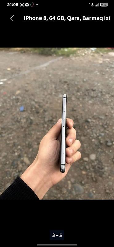 iphone adapter usb: IPhone 8, 64 GB, Qara, Barmaq izi — 2