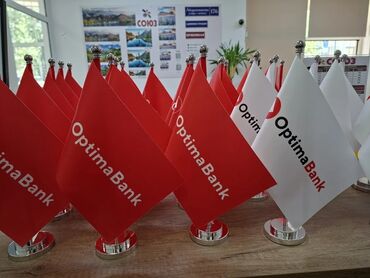 Изготовление рекламных конструкций: Изготовление флажков и вымпелов с вашим логотипом - Настольные флажки — 14