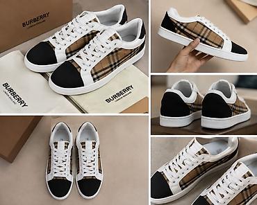 pull bear: Мужские кроссовки, 42.5, Burberry, Новый, цвет - Белый, Бесплатная доставка, Самовывоз, Платная доставка — 1