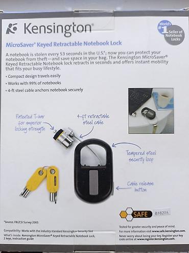 micro cd: Замок для ноутбука Kensington MicroSaver Keyed Retractable Notebook — 2