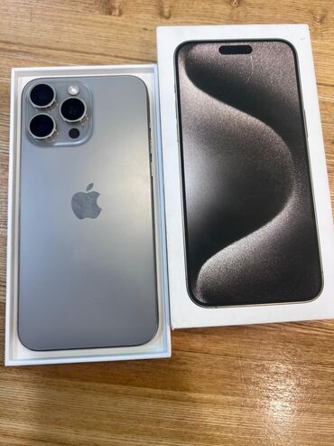 сколько стоит телефон верту оригинал: IPhone 15 Pro Max, Колдонулган, 256 ГБ, Natural Titanium, Куту, 88 %