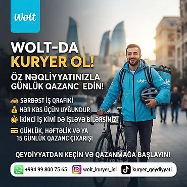 isci surucu: Sürücü-kuryer tələb olunur, Şəxsi nəqliyyat vasitəsi ilə, Gündəlik ödəniş, Təcrübəsiz — 1