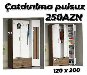 șkaf: Qarderob-dolabı – dəhliz/yataq otağı üçün funksional model - Ölçü — 1