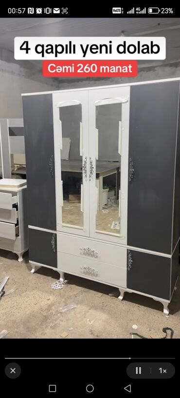 Dolablar: Yeni, Açılan, 4 qapılı Düz dolab, Dolab-asılqan, Azərbaycan — 27