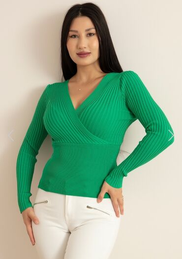 plus size tunike: S (EU 36), Single-colored, color - Green