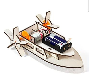 model: Elektriklə işləyən DIY hava vintli qayıq konstruktor dəsti stem — 3