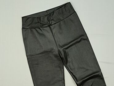 legginsy woskowane wysoki stan: Legginsy Ze skóry ekologicznej damskie, rozmiar M
