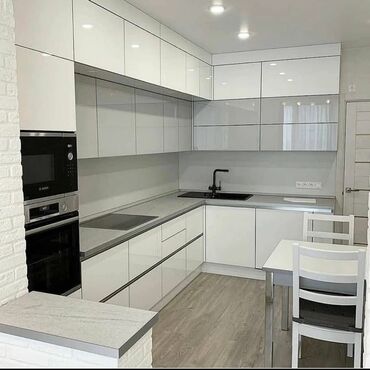 Sifarişlə mətbəx mebeli: Sifarişlə mətbəx dəsti, Özü çəkən petlələr, MDF, Kredit yoxdur, Rayonlara çatdırılma, Pulsuz çatdırılma — 5