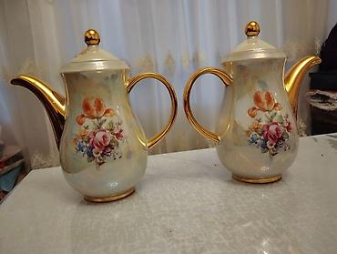 cay dəsmalı: Vintage “Kahla” çaydan cütü – Made in GDR (Şərqi Almaniya) cütü -30 — 3