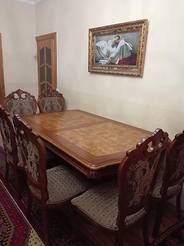 Stol,6 stulla satılır 300 azn.Stol açılır(açılanda uzunluğu 2.30 sm