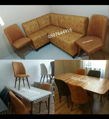 Masa və oturacaq dəstləri: Mətbəx üçün, Yeni, Açılan, Dördbucaq masa, 4 stul — 13