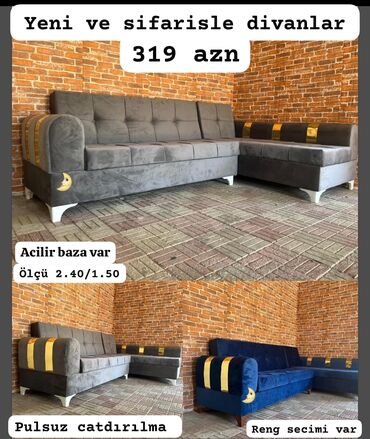 мебель для прихожей в баку: Угловой диван, Новый, Раскладной, С подъемным механизмом