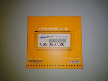 a1 prepaid kartica: EKSTRA broj 062/326-526, atraktivan ŠESTOCIFRENI pre-paid, PRVI I