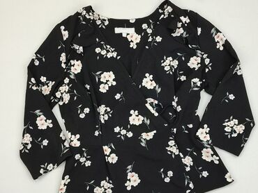 czarne bluzki rękaw 3 4: Блуза жіноча, L, стан - Ідеальний