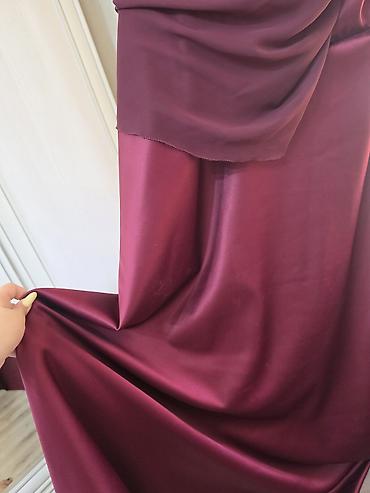 Donlar: Bordo rəngli ziyafət/libas - Model: Asimmetrik dizaynlı - Material — 2