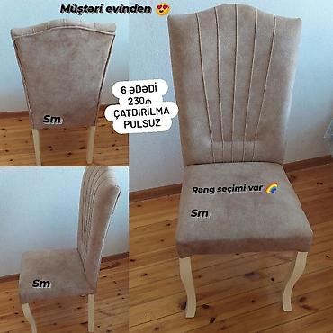 Masa və oturacaq dəstləri: Masa desti 6-ədəd stul 1-ədəd masa qiymət:490azn Çatdırılma pulsuz — 10