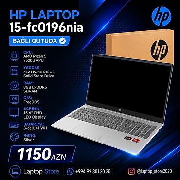 hp azerbaijan: Yeni HP 15.6 ", AMD Ryzen 5, 512 GB, Ödənişli çatdırılma, Rayonlara çatdırılma, Ünvandan götürmə — 1