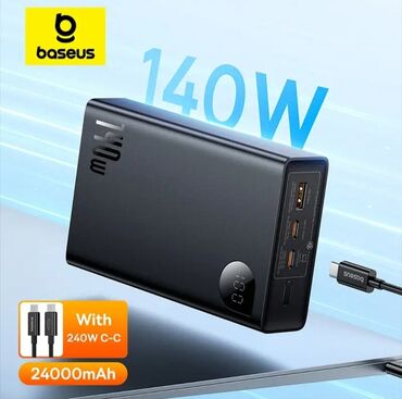 iphone powerbank qiymeti: Powerbank Baseus, 30000 mAh, Yeni