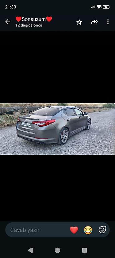 optima otracaqlar: Kia Optima sedan – SX paketi Mühərrik və ötürmə: - Benzinli mühərrik — 10