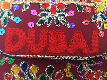 Çantalar: Əl işi bəzəkli mini çanta - Material: Parlaq bəzəkli parçadan, üzəri — 5