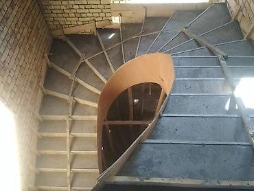 Бетонные лестницы: Бетонная лестница Для дома, Форма лестницы: Винтовая — 5