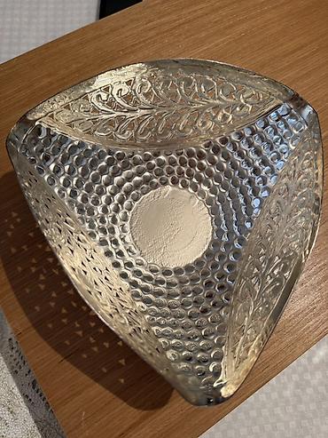 Qab-qacaq və mətbəx ləvazimatları: Metaldan dekorativ meyvə/şirniyyat qabı - Material: gümüşü tonlu — 2