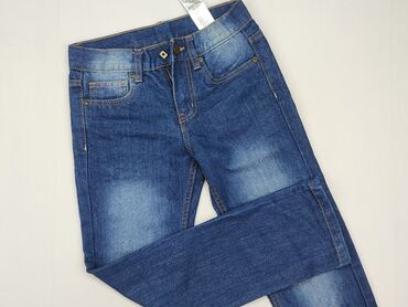 spodenki jeansowe z koronką: Jeans, Y.F.K., 10 years, 134/140, condition - Perfect