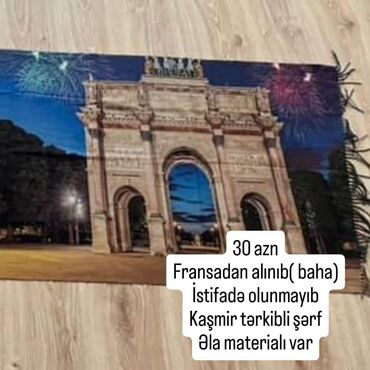 Digər qadın geyimləri: Şərf Fransadan alənıb,istifadə olunmayıb 30 azn.O qədər gözəl