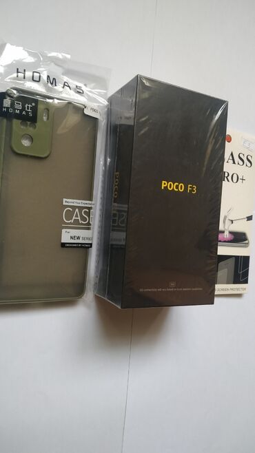 poco telefonları: Poco F3, 128 GB, rəng - Qara, Sensor, Face ID, Sənədlərlə