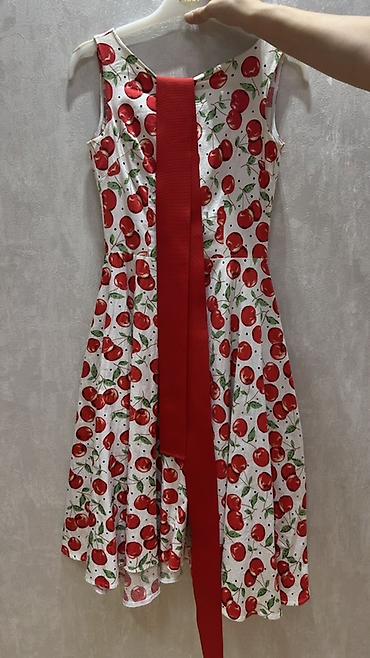 ucuz don: Original Qadın paltarı – albalı naxışlı, Dolce & Gabbana - Brend — 1