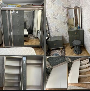Dolablar: Yataq dəsti satılır 700₼. Əla vəziyyətdədir. Matrası və bazası