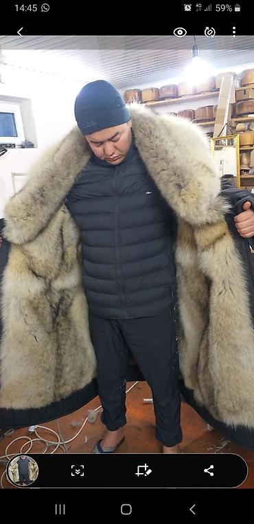 теплые туники: Пуховик, Длинная модель, Made in KG, С мехом, 3XL — 6