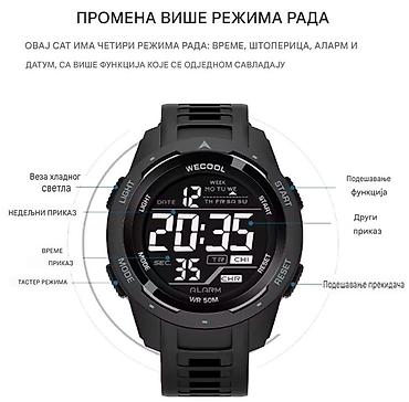 Ručni satovi: Nov ručni sat. Prečnik kućišta je 4,6 cm, širina kajša je 2,2 cm — 6