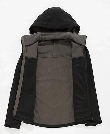 Kožne jakne: Crna muška softshell jakna brenda Mountain Sport sa kapuljačom. Jakna — 8