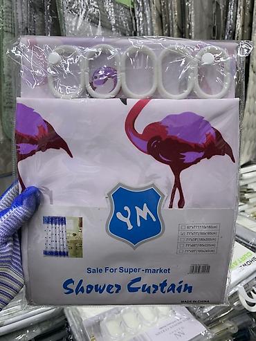 фламинго: Шторка для ванной YM — Shower Curtain - Назначение: для душа/ванной — 2