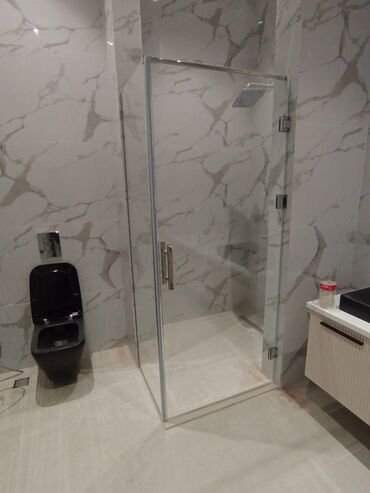 Duş kabinaları, arakəsmələr: Yeni Üstü açıq kabina, Künc üçün, Pulsuz çatdırılma — 13