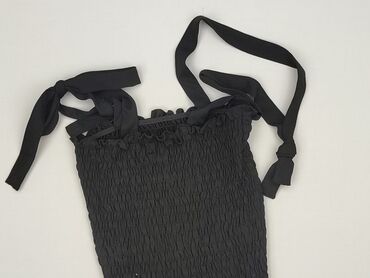 czarne bluzki z koronką plus size: Top damski, rozmiar S