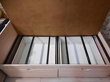 bunk bed: Односпальная кровать, Б/у, С матрасом, длина - 150 см — 5