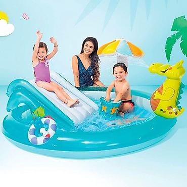 фантан: Игровой центр Intex “Аллигатор” с горкой и фонтаном | ?84 см | 160 л — 4
