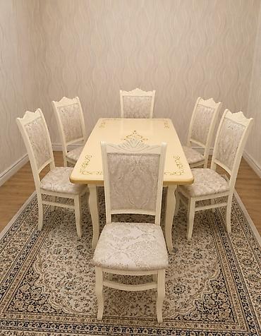 Qonaq otağı üçün, İşlənmiş, Kvadrat masa, 6 stul lalafo.az -da Qonaq otağı üçün, İşlənmiş, Kvadrat masa, 6 stul
