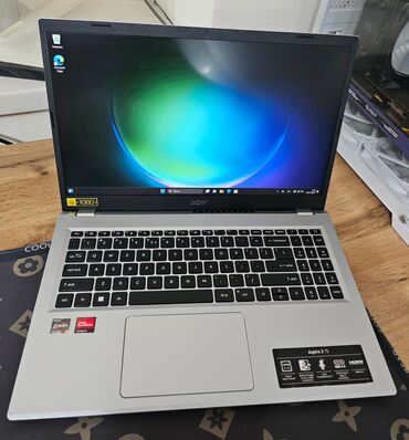 acer aspire 5749: Ноутбук, Acer, 8 ГБ ОЭТ, AMD Ryzen 3, 15.6 ", Колдонулган, Татаал эмес тапшырмалар үчүн, эс тутум NVMe SSD