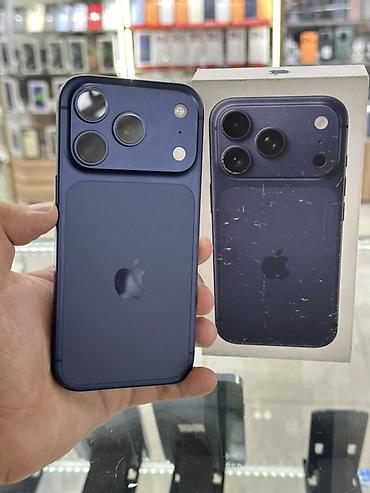 note 13 pro plus: IPhone 17 Pro, Б/у, 256 ГБ, Синий, Кабель, Коробка, 99 % — 2