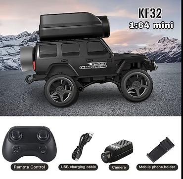 вертолетик в машину: Мини‑внедорожник KF32 (масштаб 1:64) с камерой и пультом — 4