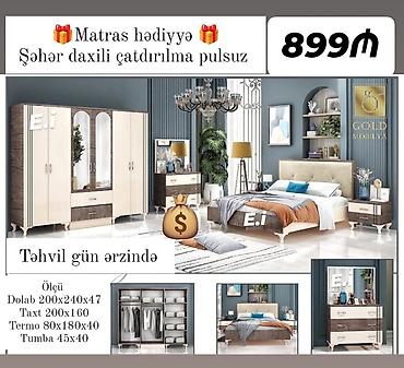 yataq otağı üçün aboylar: Yataq desti rəng seçimi var — 1