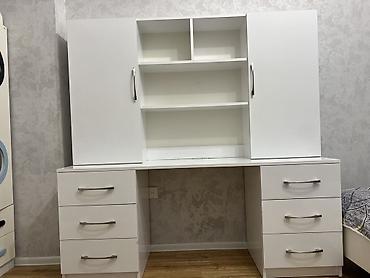 Ev və bağ: Düz masa, Stulsuz, Polkalı, Siyirməli, MDF — 3
