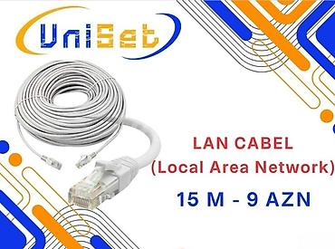lan kabeli: Lan kabel 15metr Şəhər: Bakı Malın tipi: Kabellər və adapterlar — 1