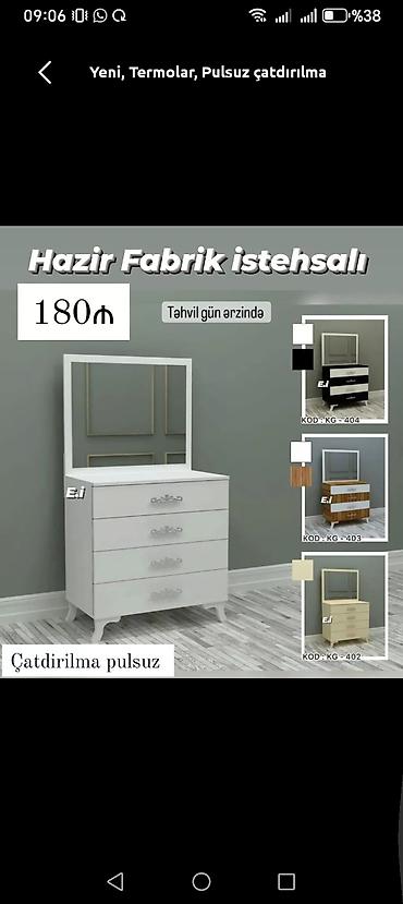 mebel alan usta: Hazır fabrik istehsalı termol-konsol dəsti - Model kodları: KG-402 — 1