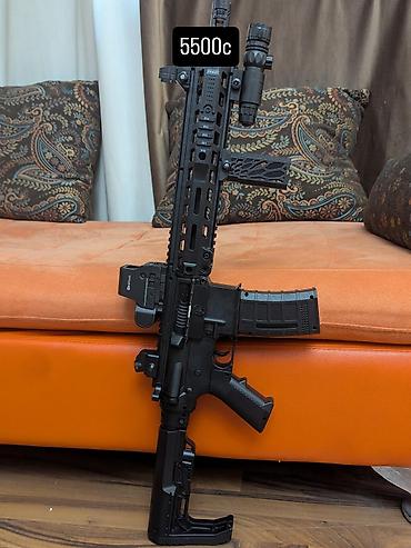 Оюнчуктар: Продается орбизный автомат AR-15 с цевьем SLR. Есть два магазина, два — 4